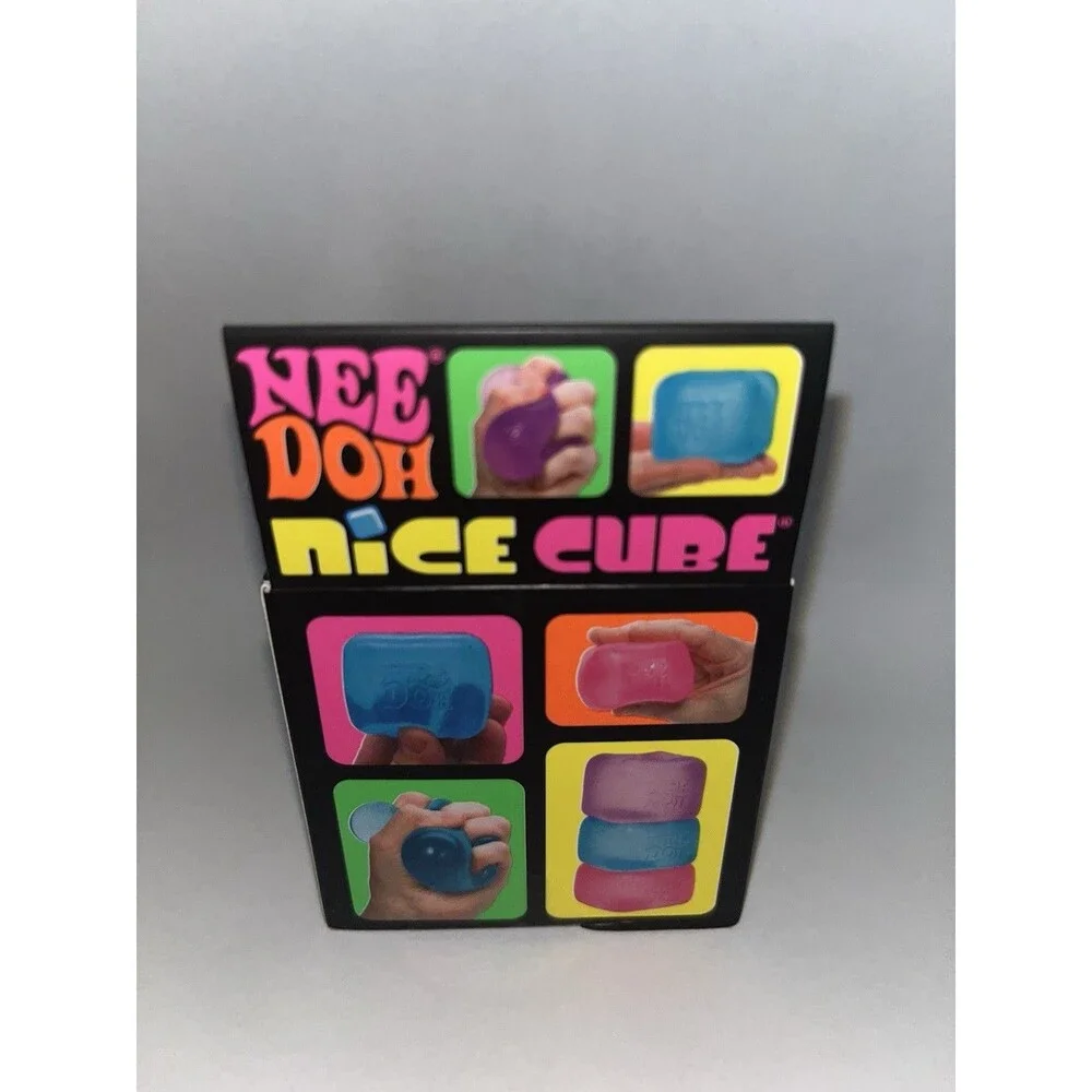 Nee Doh Nice Ice Cube-Super Solid Squish! (blue) -Brand New/ Factory Sealed!